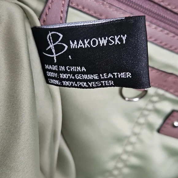 B. makowsky Studded Brown Leather Hobo Bag - Picture 9 of 11